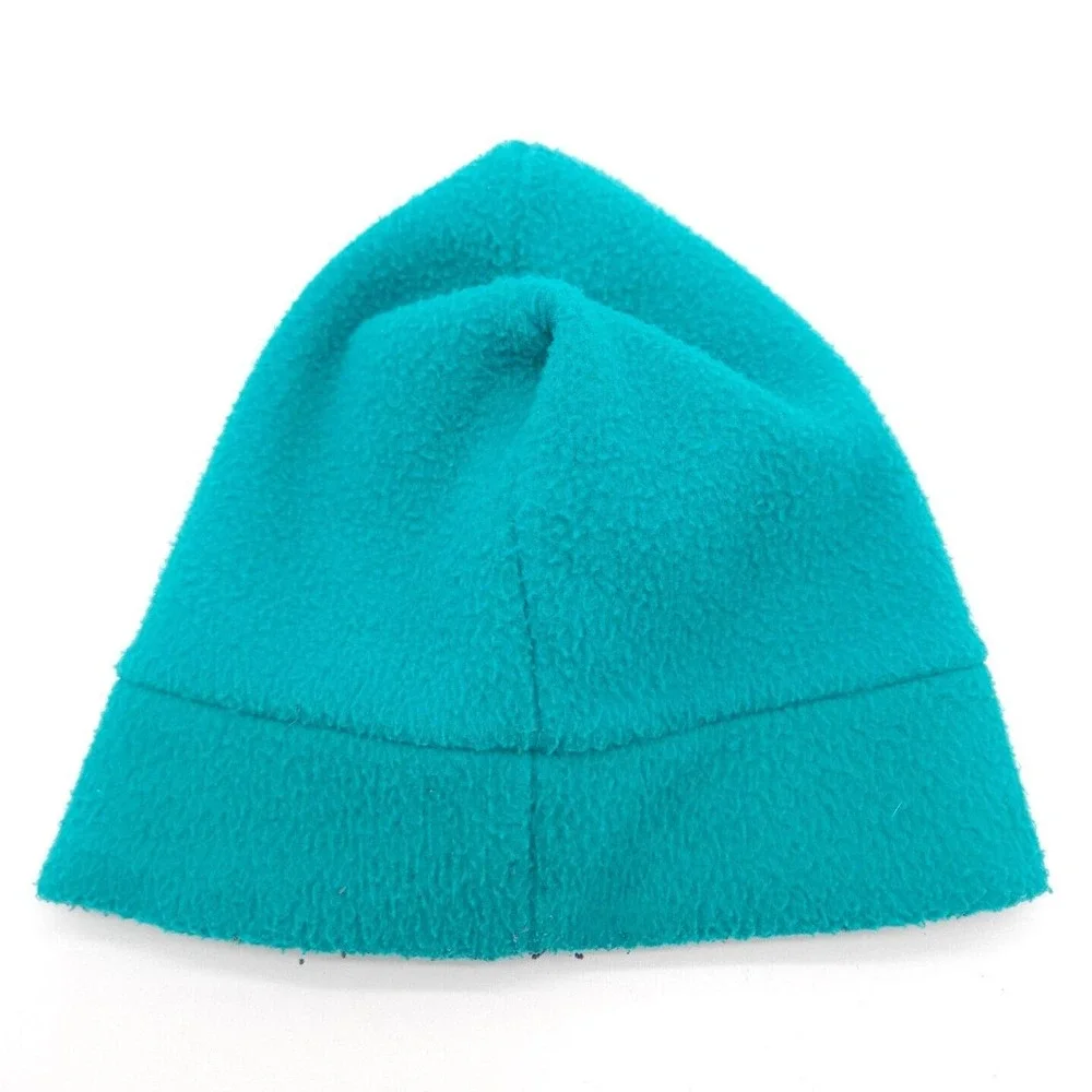 Vintage Columbia Fleece Beanie‎ Hat Winter Snow Cap Small Medium Teal USA Made